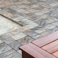 Patio, deck and gabions
