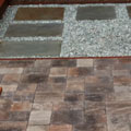 Patio, deck and gabions